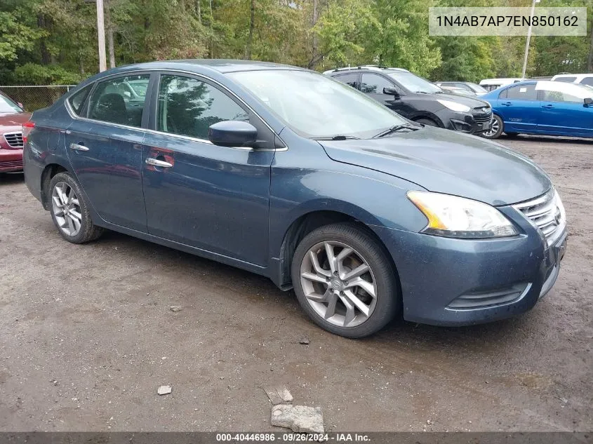 1N4AB7AP7EN850162 2014 Nissan Sentra Sv