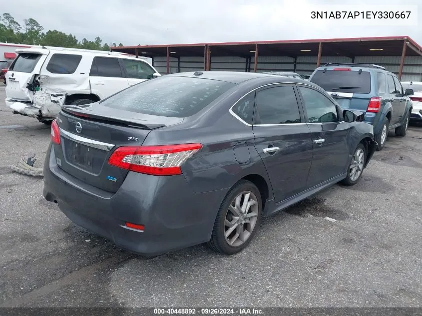 2014 Nissan Sentra Sr VIN: 3N1AB7AP1EY330667 Lot: 40448892