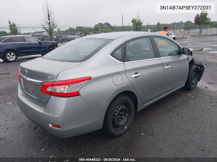 2014 Nissan Sentra S/Sv/Sr/Sl VIN: 3N1AB7AP5EY272031 Lot: 40449323