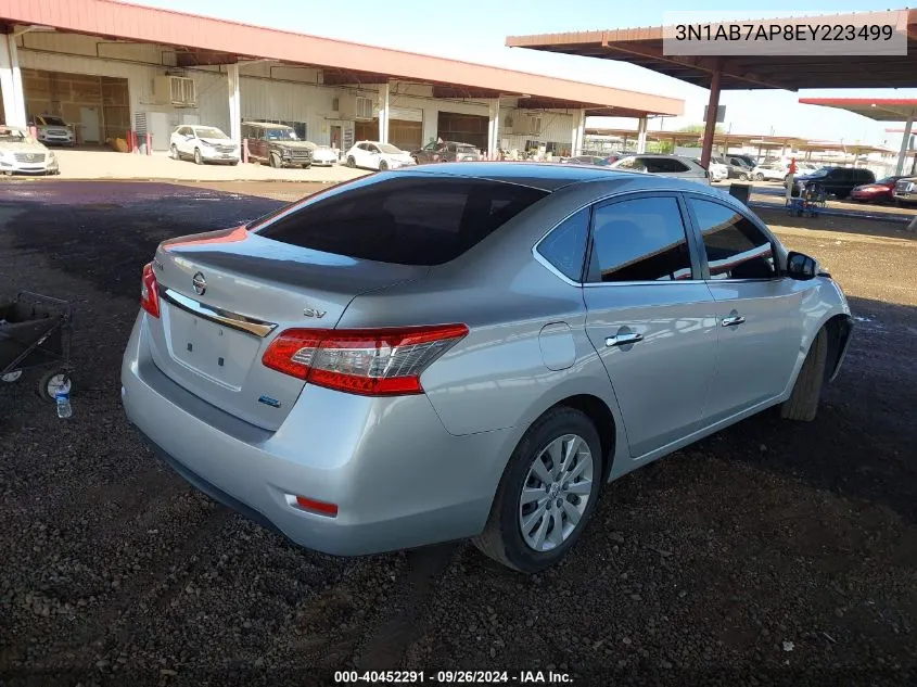 2014 Nissan Sentra Fe+ S/Fe+ Sv/S/Sl/Sr/Sv VIN: 3N1AB7AP8EY223499 Lot: 40452291