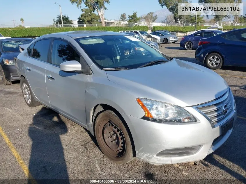 2014 Nissan Sentra S VIN: 3N1AB7AP9EL689102 Lot: 40453596