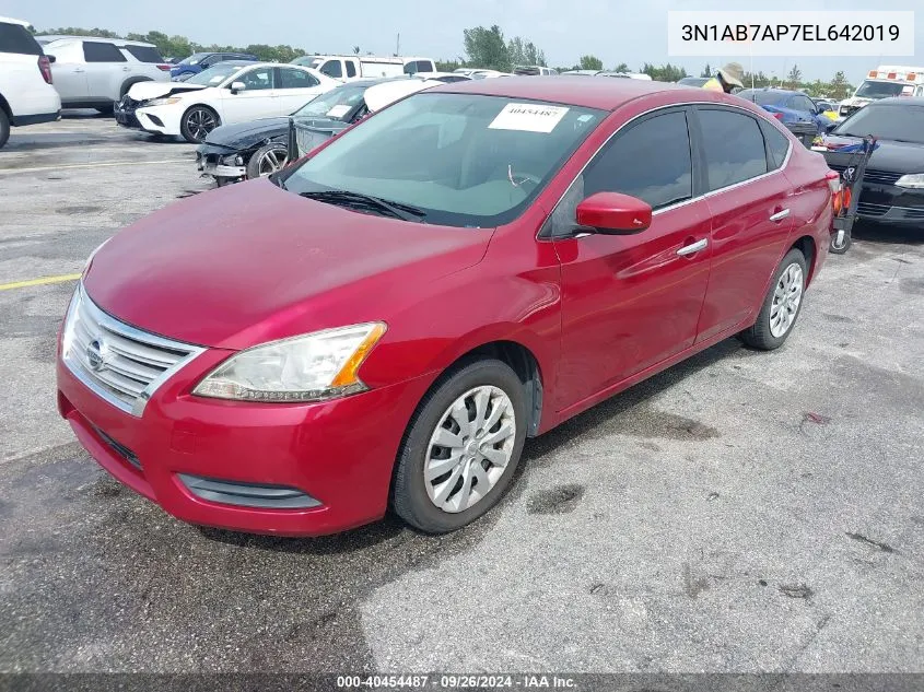 2014 Nissan Sentra Sv VIN: 3N1AB7AP7EL642019 Lot: 40454487