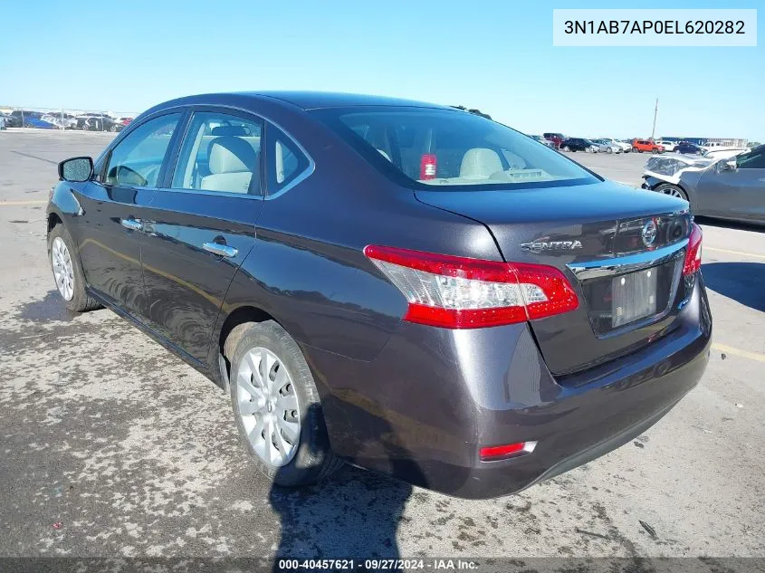 3N1AB7AP0EL620282 2014 Nissan Sentra Sv