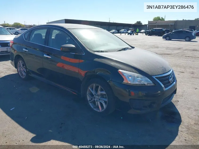 2014 Nissan Sentra Sr VIN: 3N1AB7AP3EY286476 Lot: 40458273