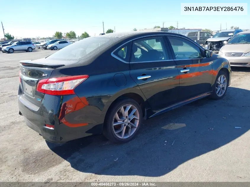 2014 Nissan Sentra Sr VIN: 3N1AB7AP3EY286476 Lot: 40458273