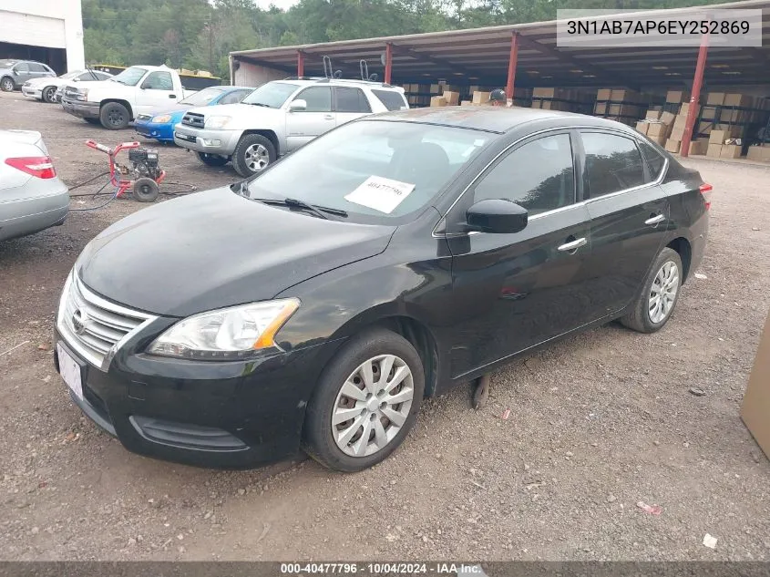 2014 Nissan Sentra Sv VIN: 3N1AB7AP6EY252869 Lot: 40477796