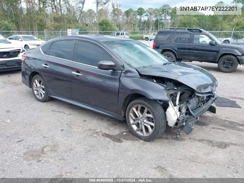 2014 Nissan Sentra S/Sv/Sr/Sl VIN: 3N1AB7AP7EY222201 Lot: 40480058