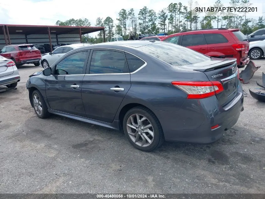 2014 Nissan Sentra S/Sv/Sr/Sl VIN: 3N1AB7AP7EY222201 Lot: 40480058