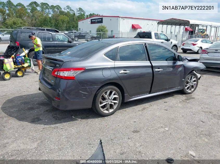 2014 Nissan Sentra S/Sv/Sr/Sl VIN: 3N1AB7AP7EY222201 Lot: 40480058