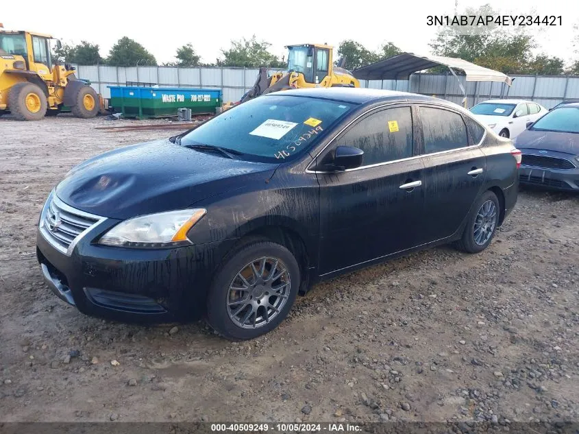 3N1AB7AP4EY234421 2014 Nissan Sentra S