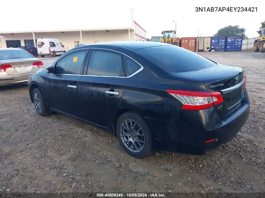 3N1AB7AP4EY234421 2014 Nissan Sentra S