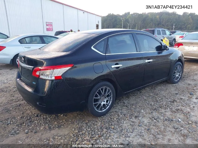 3N1AB7AP4EY234421 2014 Nissan Sentra S