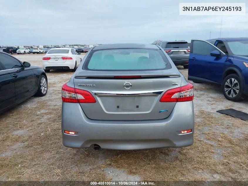 2014 Nissan Sentra S/Sv/Sr/Sl VIN: 3N1AB7AP6EY245193 Lot: 40510014