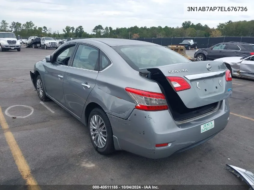 3N1AB7AP7EL676736 2014 Nissan Sentra Sv