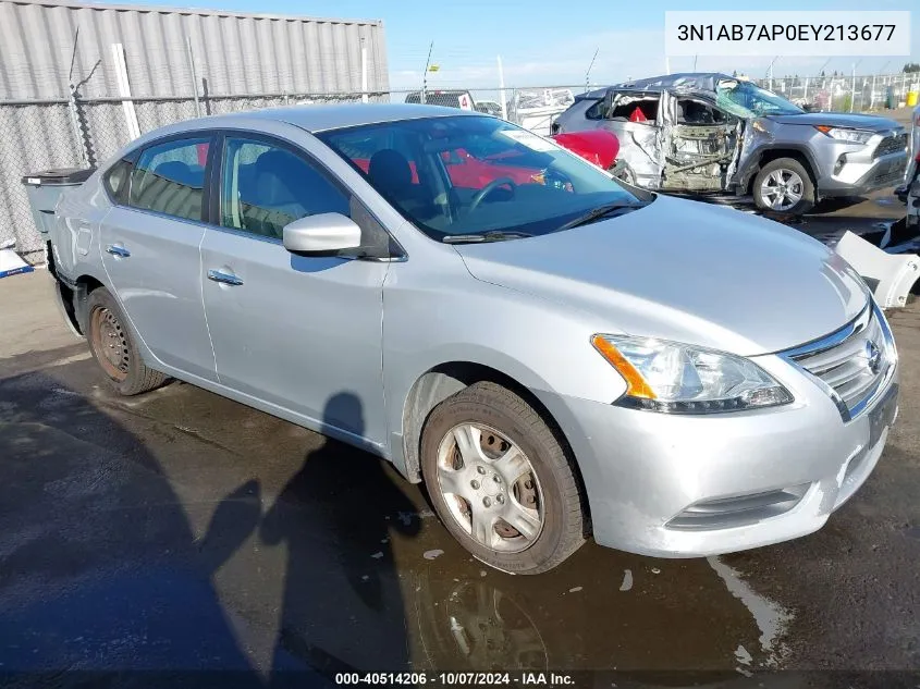 2014 Nissan Sentra Fe+ S/Fe+ Sv/S/Sl/Sr/Sv VIN: 3N1AB7AP0EY213677 Lot: 40514206