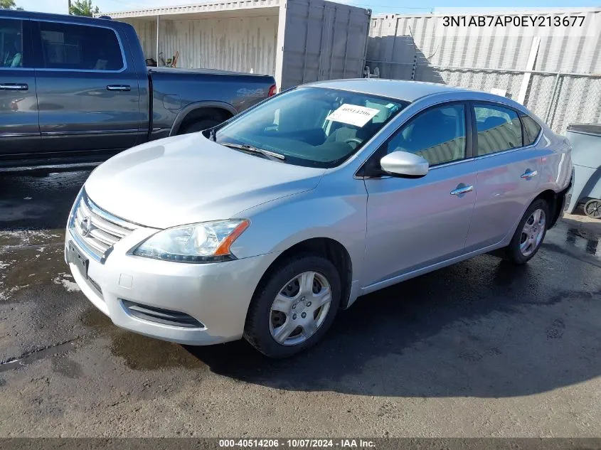 2014 Nissan Sentra Fe+ S/Fe+ Sv/S/Sl/Sr/Sv VIN: 3N1AB7AP0EY213677 Lot: 40514206