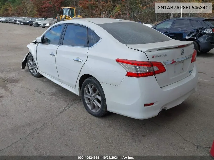 2014 Nissan Sentra Sr VIN: 3N1AB7AP8EL646340 Lot: 40524959