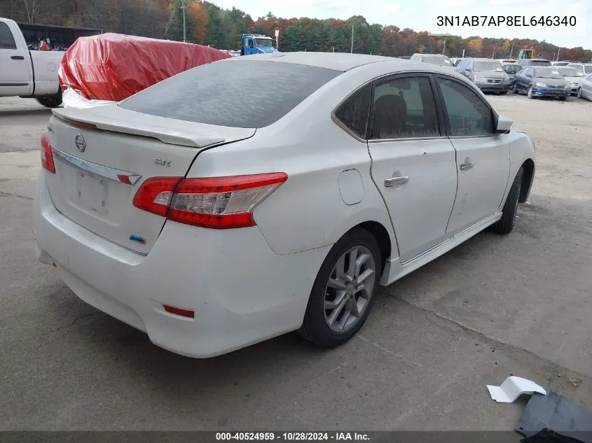 2014 Nissan Sentra Sr VIN: 3N1AB7AP8EL646340 Lot: 40524959