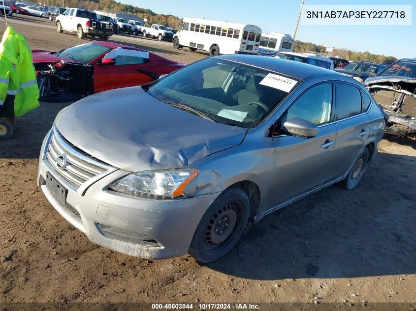 2014 Nissan Sentra Fe+ S/Fe+ Sv/S/Sl/Sr/Sv VIN: 3N1AB7AP3EY227718 Lot: 40603844