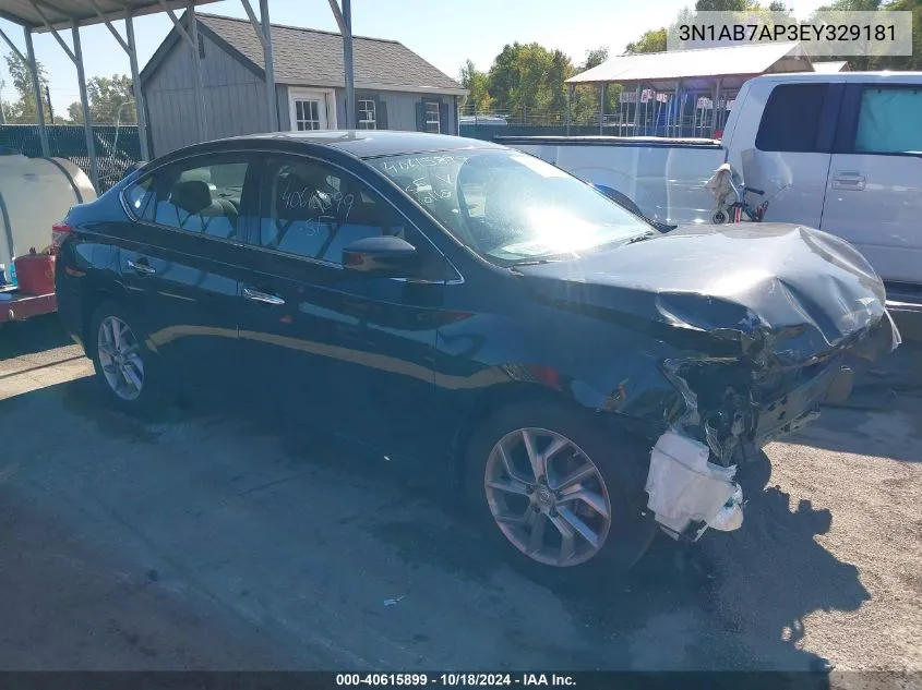 2014 Nissan Sentra Sv VIN: 3N1AB7AP3EY329181 Lot: 40615899