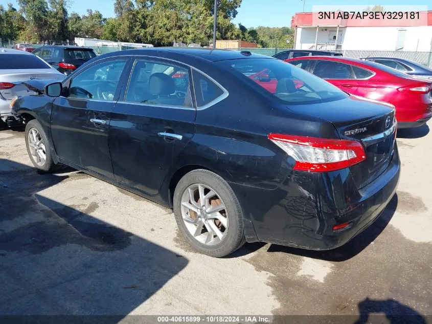 2014 Nissan Sentra Sv VIN: 3N1AB7AP3EY329181 Lot: 40615899