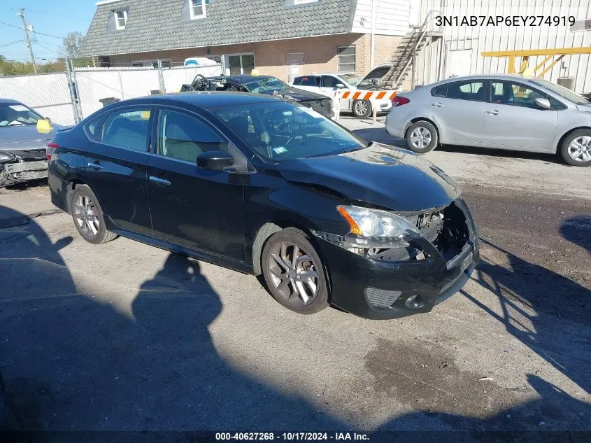 2014 Nissan Sentra Sr VIN: 3N1AB7AP6EY274919 Lot: 40627268