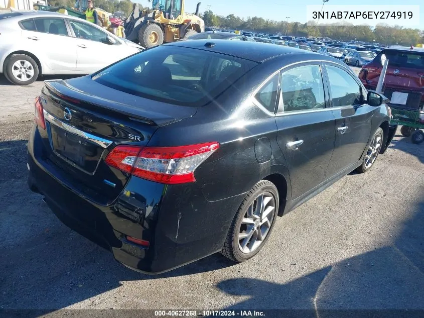 2014 Nissan Sentra Sr VIN: 3N1AB7AP6EY274919 Lot: 40627268