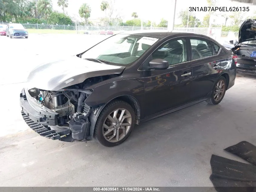 2014 Nissan Sentra Sr VIN: 3N1AB7AP6EL626135 Lot: 40639541