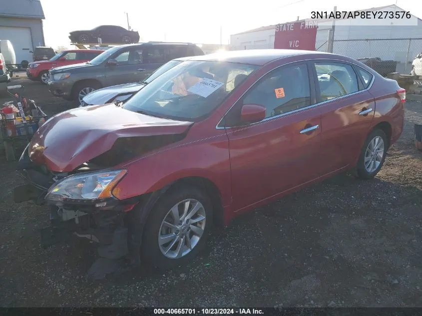 3N1AB7AP8EY273576 2014 Nissan Sentra Sv