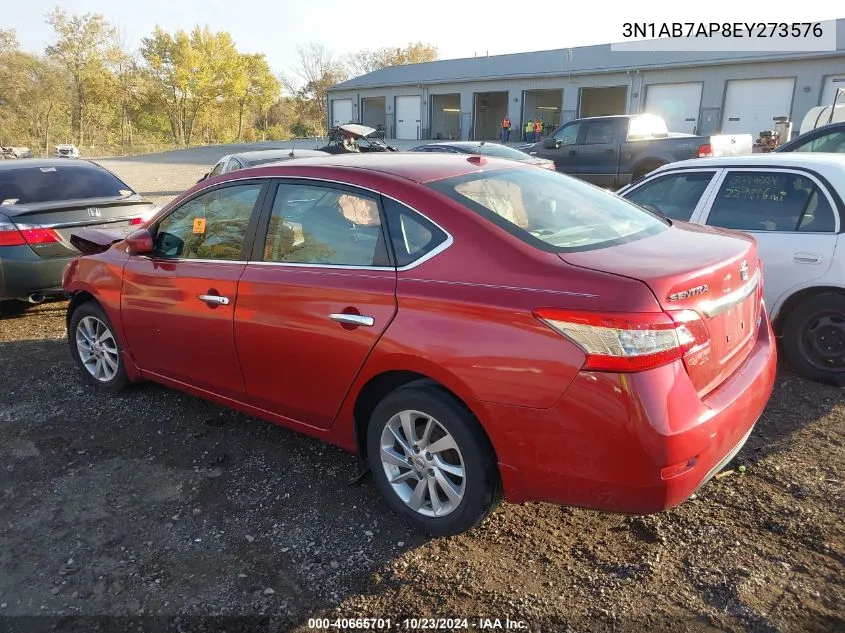 3N1AB7AP8EY273576 2014 Nissan Sentra Sv