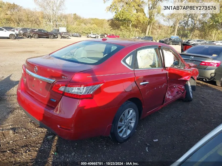 3N1AB7AP8EY273576 2014 Nissan Sentra Sv