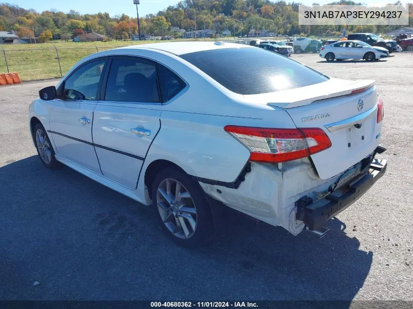 2014 Nissan Sentra Sr VIN: 3N1AB7AP3EY294237 Lot: 40680362