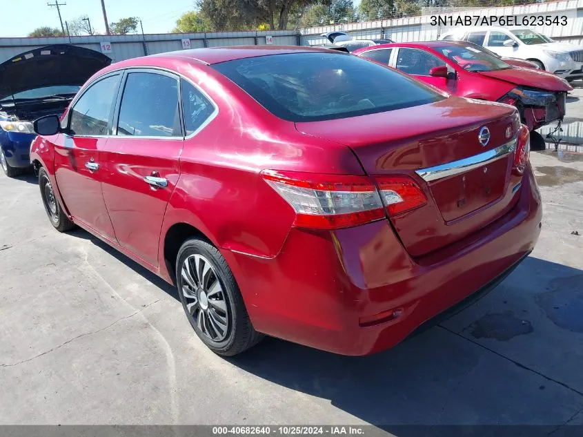 2014 Nissan Sentra S VIN: 3N1AB7AP6EL623543 Lot: 40682640