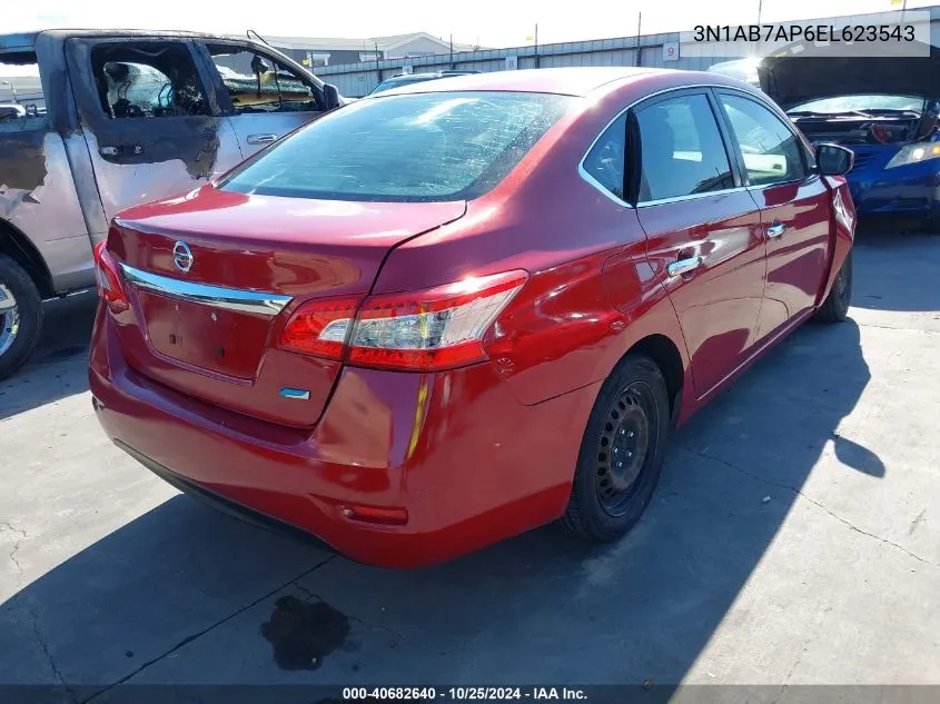 2014 Nissan Sentra S VIN: 3N1AB7AP6EL623543 Lot: 40682640