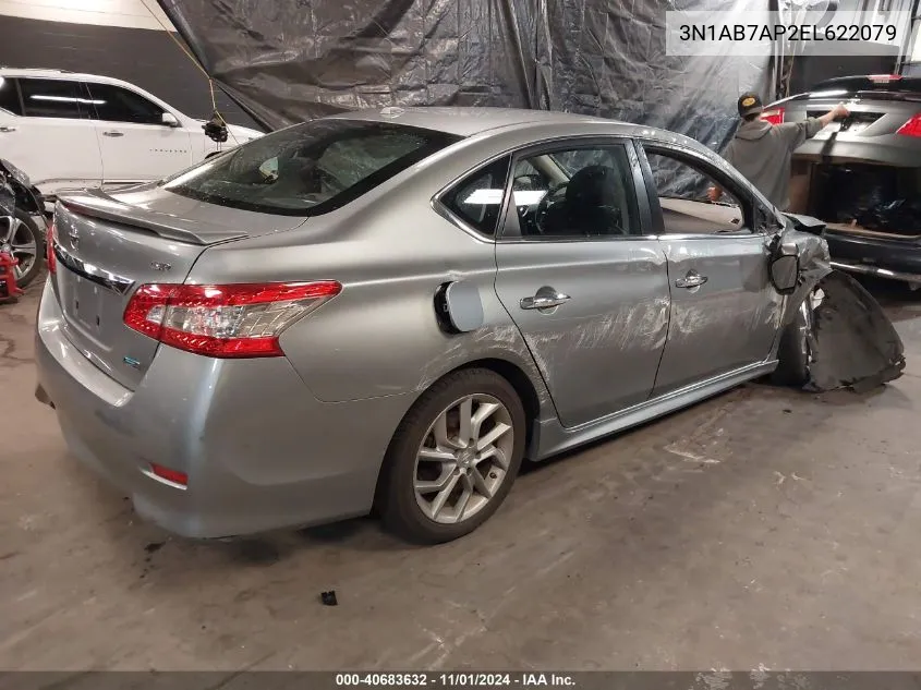 2014 Nissan Sentra Sr VIN: 3N1AB7AP2EL622079 Lot: 40683632