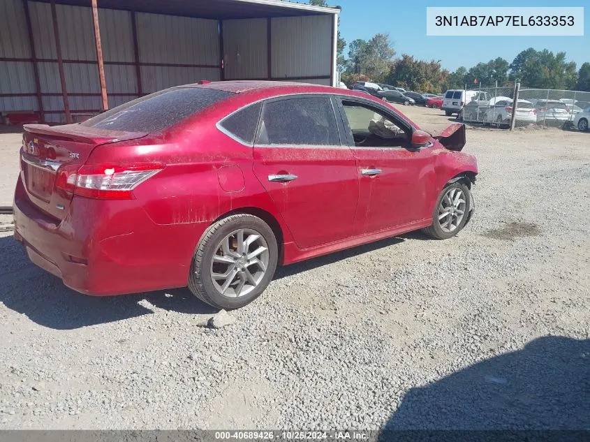 2014 Nissan Sentra Sr VIN: 3N1AB7AP7EL633353 Lot: 40689426