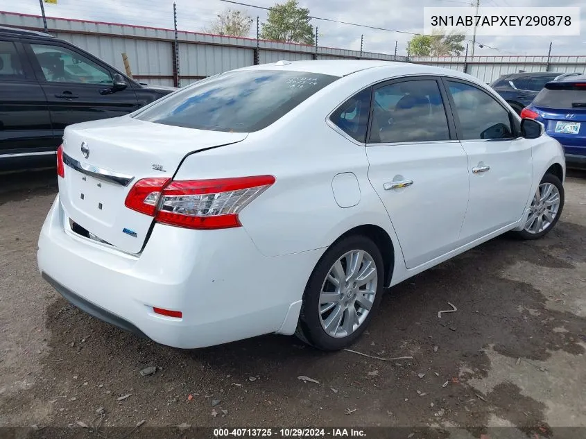 2014 Nissan Sentra Sl VIN: 3N1AB7APXEY290878 Lot: 40713725