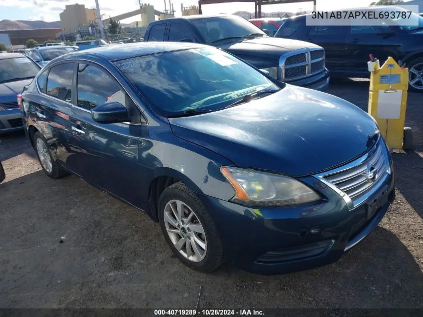 2014 Nissan Sentra Sv VIN: 3N1AB7APXEL693787 Lot: 40719289