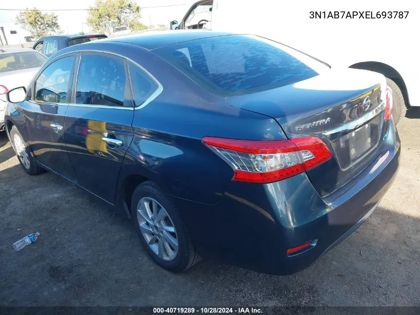 3N1AB7APXEL693787 2014 Nissan Sentra Sv