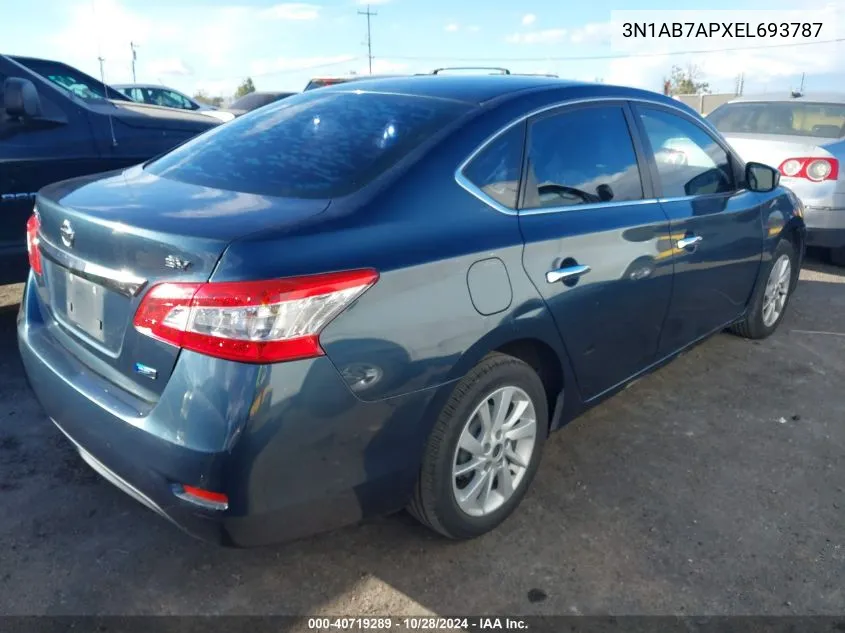 2014 Nissan Sentra Sv VIN: 3N1AB7APXEL693787 Lot: 40719289