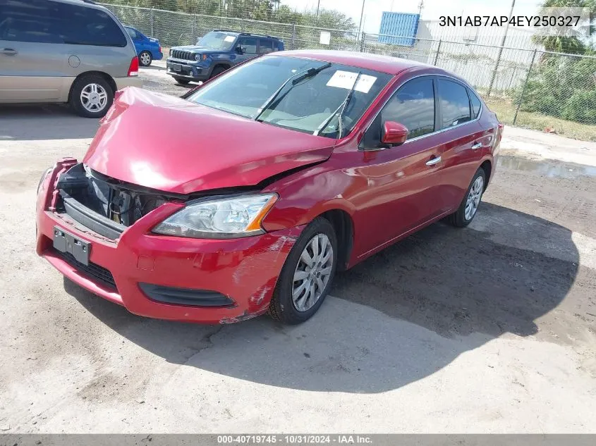 2014 Nissan Sentra S VIN: 3N1AB7AP4EY250327 Lot: 40719745