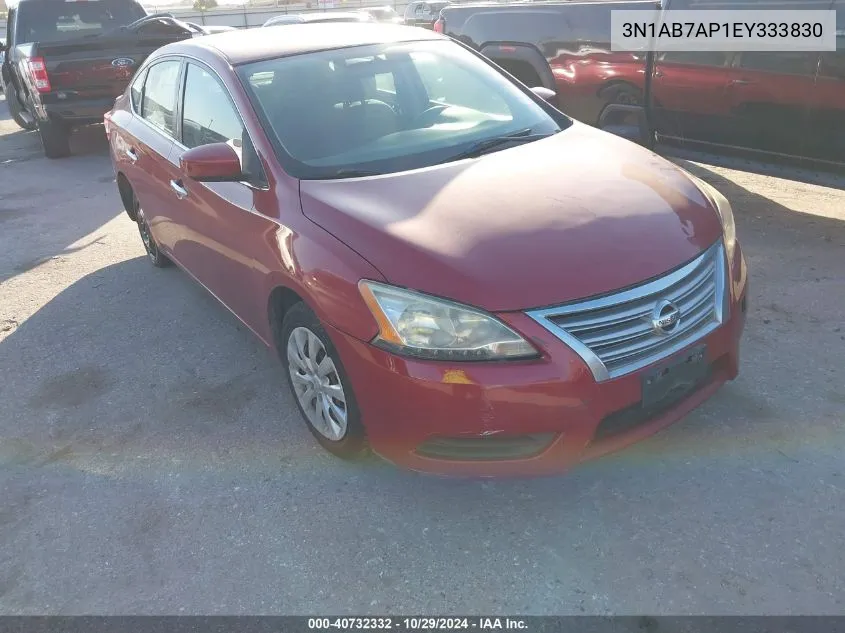 2014 Nissan Sentra S VIN: 3N1AB7AP1EY333830 Lot: 40732332