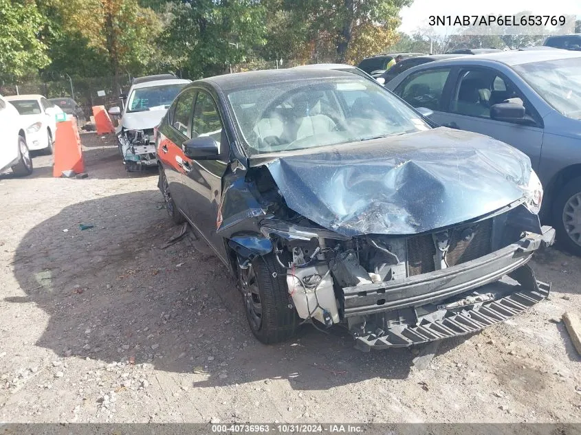 2014 Nissan Sentra S VIN: 3N1AB7AP6EL653769 Lot: 40736963