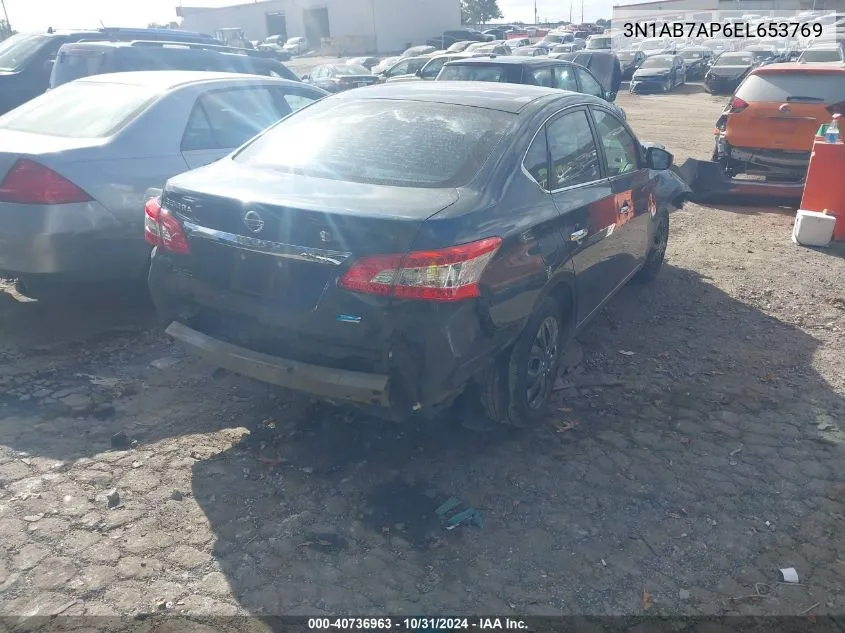 2014 Nissan Sentra S VIN: 3N1AB7AP6EL653769 Lot: 40736963