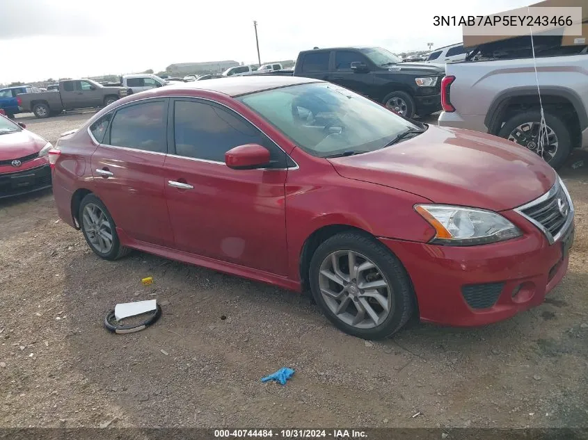 2014 Nissan Sentra Sr VIN: 3N1AB7AP5EY243466 Lot: 40744484