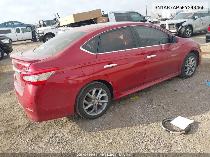 2014 Nissan Sentra Sr VIN: 3N1AB7AP5EY243466 Lot: 40744484