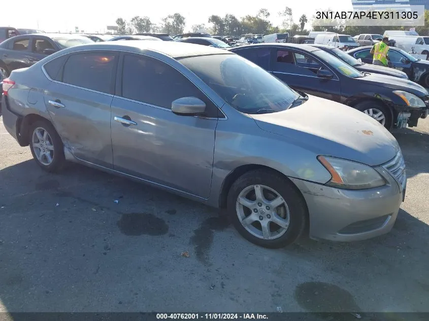 2014 Nissan Sentra Sv VIN: 3N1AB7AP4EY311305 Lot: 40762001