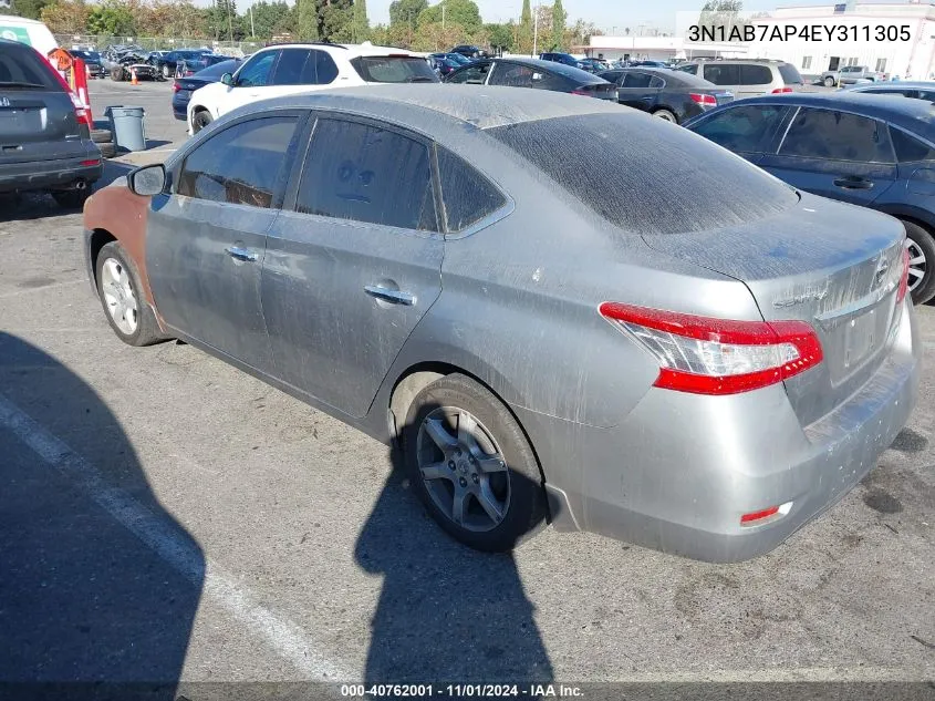 2014 Nissan Sentra Sv VIN: 3N1AB7AP4EY311305 Lot: 40762001