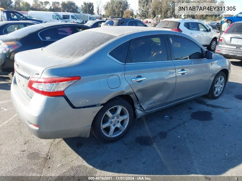 2014 Nissan Sentra Sv VIN: 3N1AB7AP4EY311305 Lot: 40762001