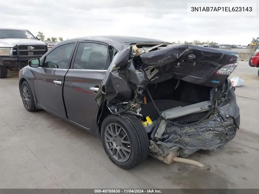 2014 Nissan Sentra S/Sv/Sr/Sl VIN: 3N1AB7AP1EL623143 Lot: 40765630